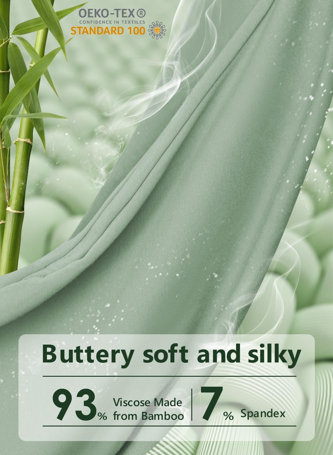 Meiz Pregnancy Pillows for Sleeping, Cooling Pregnancy Pillows, 60Inch Maternity Pillows, U Shaped Full Body Pillows for Adults with Rayon Cover from Bamboo, Sage Green - Image 3