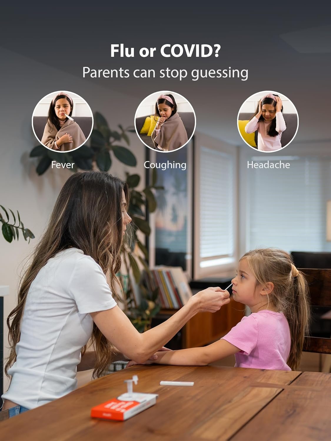 iHealth COVID-19, Flu A&B 3-in-1 Antigen Rapid Test, Results in 15 Minutes, FDA Authorized OTC Flu & COVID Home Test, with Non-invasive Nasal Swab, Easy to Use & No Discomfort (1 Pack, 2 Tests Total) - Image 3