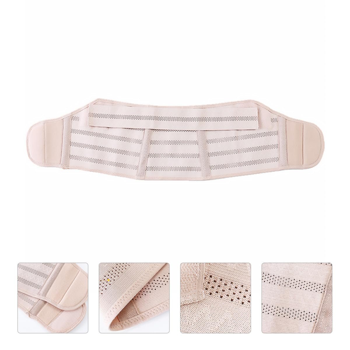 Maternity Belt Pregnancy Band Abdomen Support Belt Breathable Fully Adjustable Pelvic Pressure Relieving Band Skin Color M under 100lbs Pregnant Women - Image 3