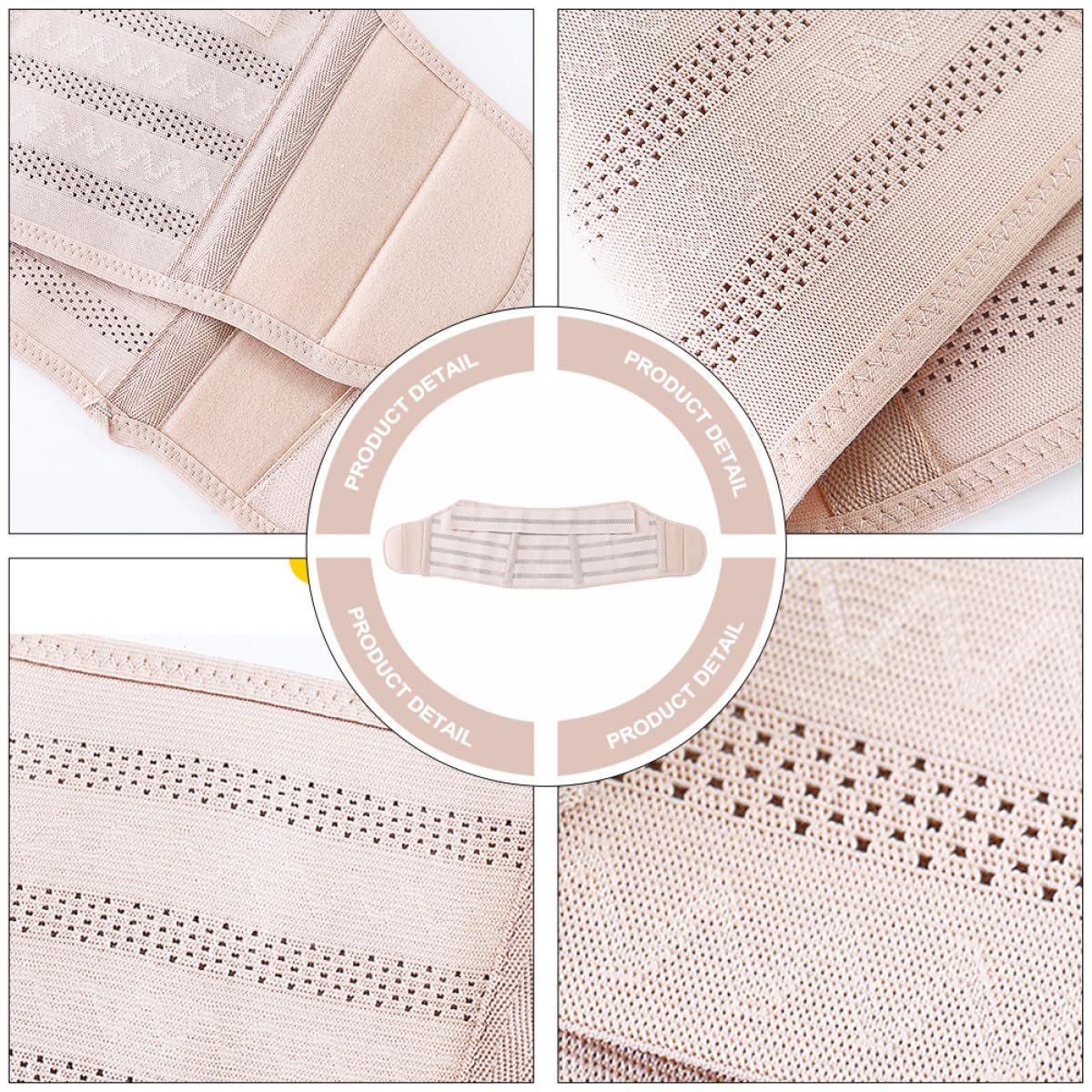 Maternity Belt Pregnancy Band Abdomen Support Belt Breathable Fully Adjustable Pelvic Pressure Relieving Band Skin Color M under 100lbs Pregnant Women - Image 9