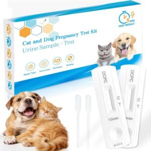 2 Pack Dog & Cat Pregnancy Test Kit: Easy At-Home Urine Check, Clear Results in 5-10 Minutes, Painless Pet Care Aid