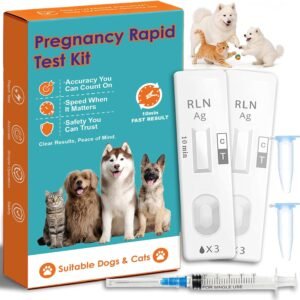 2 Pack Dog & Cat Pregnancy Test Kits - Blood Screening for Early Reproductive Detection, Fast Results for Home & Veterinary Use, Safe Pet Health Monitoring Tool