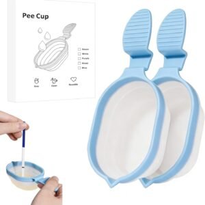 2 Urine Cups for Pregnancy Tests Collapsible Pee Cup Leak-Proof Urine Sample Cups for Home Fertility Testing
