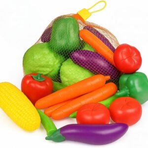 20 Pieces Play Vegetables Playset - Life-Sized Toy Food for Kids Kitchen, Healthy Farmer's Market Grocery Pretend Play Plastic Toy Set for Toddlers