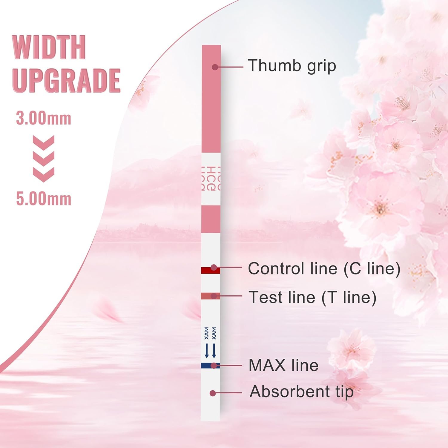 20 Pregnancy Test Strips for Early Detection 10 MIU/ml-Width of 5mm Home Test - Image 2