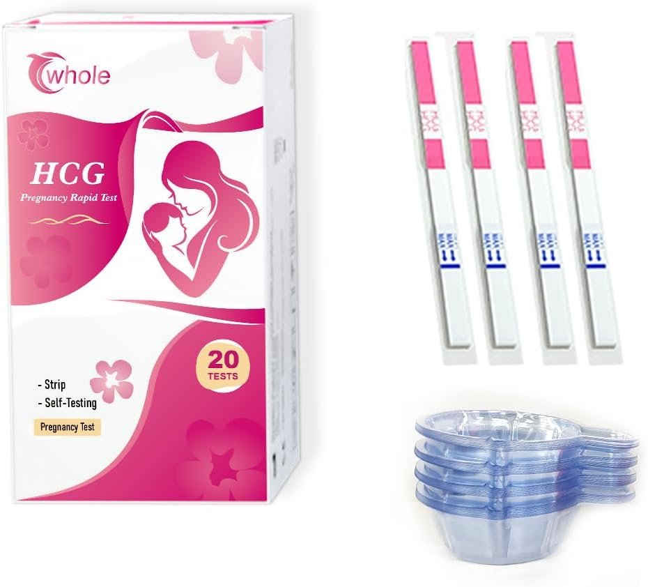 20 Pregnancy Test Strips for Early Detection 10 MIU/ml-Width of 5mm Home Test