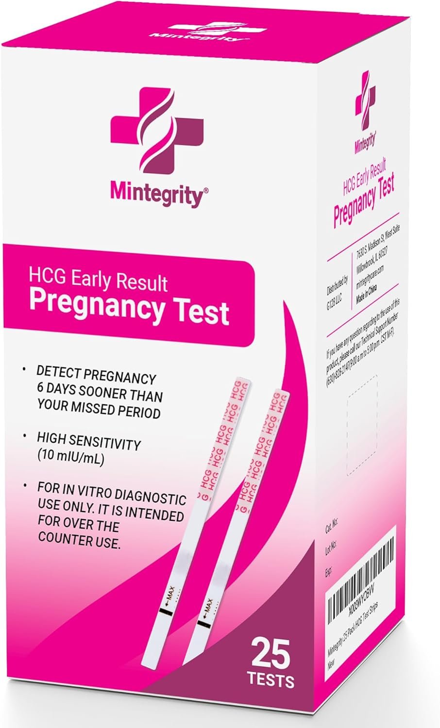 25 Pack Pregnancy Test Strips, Rapid and Accurate Results