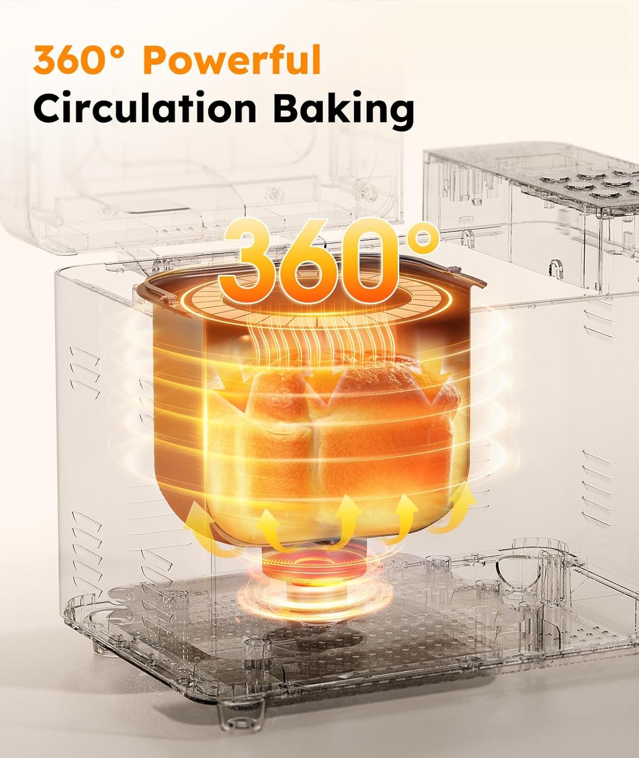 2LB Bread Maker Machine, OSIPOTO 17 in 1 Automatic Stainless Steel Bread Machine, Non-stick, Beginner-Friendly Controls, 15 Hour Timer, Easy to Clean Low Noise, High Success Rate for Homemade Bread - Image 2