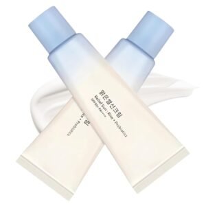 2PC Relief Sun Organic Sunscreen SPF50, Korean Skin Care Solution for All Skin Types, ++++PA++++ Rice and Probiotics (A, Sun Protection Factor (SPF), 50)