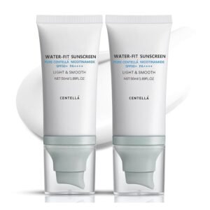 2Pcs Centella Sunscreen SPF 50, Lightweight Hyaluronic Acid Centella Asiatica Moisturizing Sunscreen, Face Sun Screen Long-Lasting Protection, Centella Madagascar Moisture Cream(1.69 fl.oz, 50ml)*2