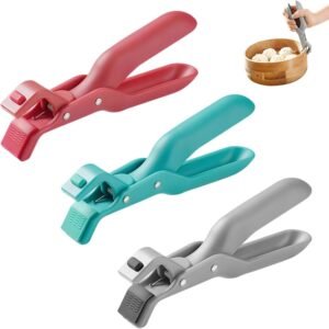 3 Pcs Hot Plate Grippers, 2026 Upgraded Multi Purpose Hot Plate Gripper, Anti-Scald Bowl Dish Holder Tong Clip for Kitchen Cooking (3 Colors)