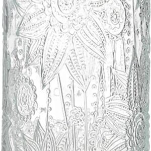 34 OZ Vintage Glass Jar with Lid, Airtight Food Storage Canisters with Bamboo for Kitchen Counter Pantry, Ideal for Coffee, Candy, Tea, Oats, Sugar, Cookies Decorative Jars-Sunflower