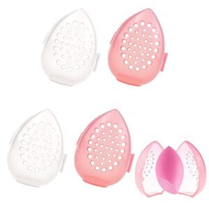 4 PACK Makeup Sponge Beauty Blender Container Travel Case for Drying and Storing Makeup Beauty Foundation Sponge