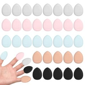 40 PCS Makeup Sponges Mini Soft Triangle Makeup Puffs - Reusable & Easy to Clean, for Liquid Foundation, Mineral Powder, Blending Concealer & Body Powder, Beauty Blenders Sponge for Face and Body