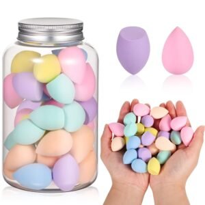 40Pcs Mini Makeup Sponge Multi Colored Beauty Sponges Professional Foundation Sponge Super Soft Facial Makeup Tools for Foundation, Powder, Liquid
