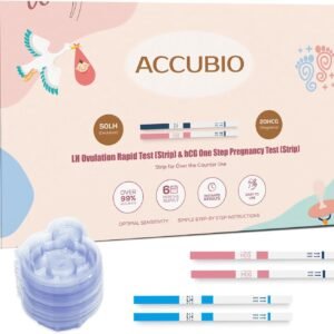 50 Ovulation and 20 Pregnancy Test Strips Combo Kit, Over 99% Accurate Fertility Test, 5mm LH and HCG Predictor Kit, with 70 Free Urine Cups