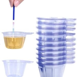 500 Pack Disposable Urine Cups, Plastic Urine Collection Cups 40ml Urine Specimen Container Cups for Pregnancy Ovulation pH Test