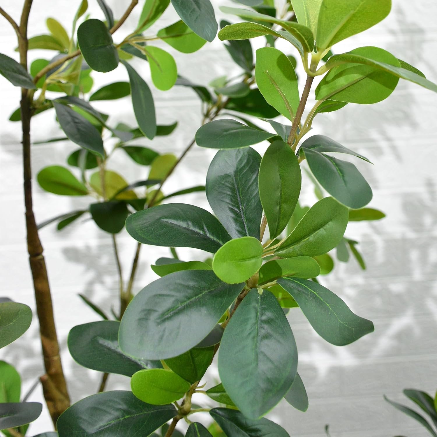 5ft Large Realistic Artificial Black Olive Tree - Lifelike Faux Silk Plant with 3 Trunks in Pot for Indoor Home Office Farmhouse Decor - Image 2