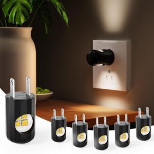 6 Pack LED Night Lights with Dusk to Dawn Sensor, 3000K Soft White, Plug in Wall Night Lights for Kids, Kitchen, Hallway, Bathroom, Bedroom,Non-Dimmable