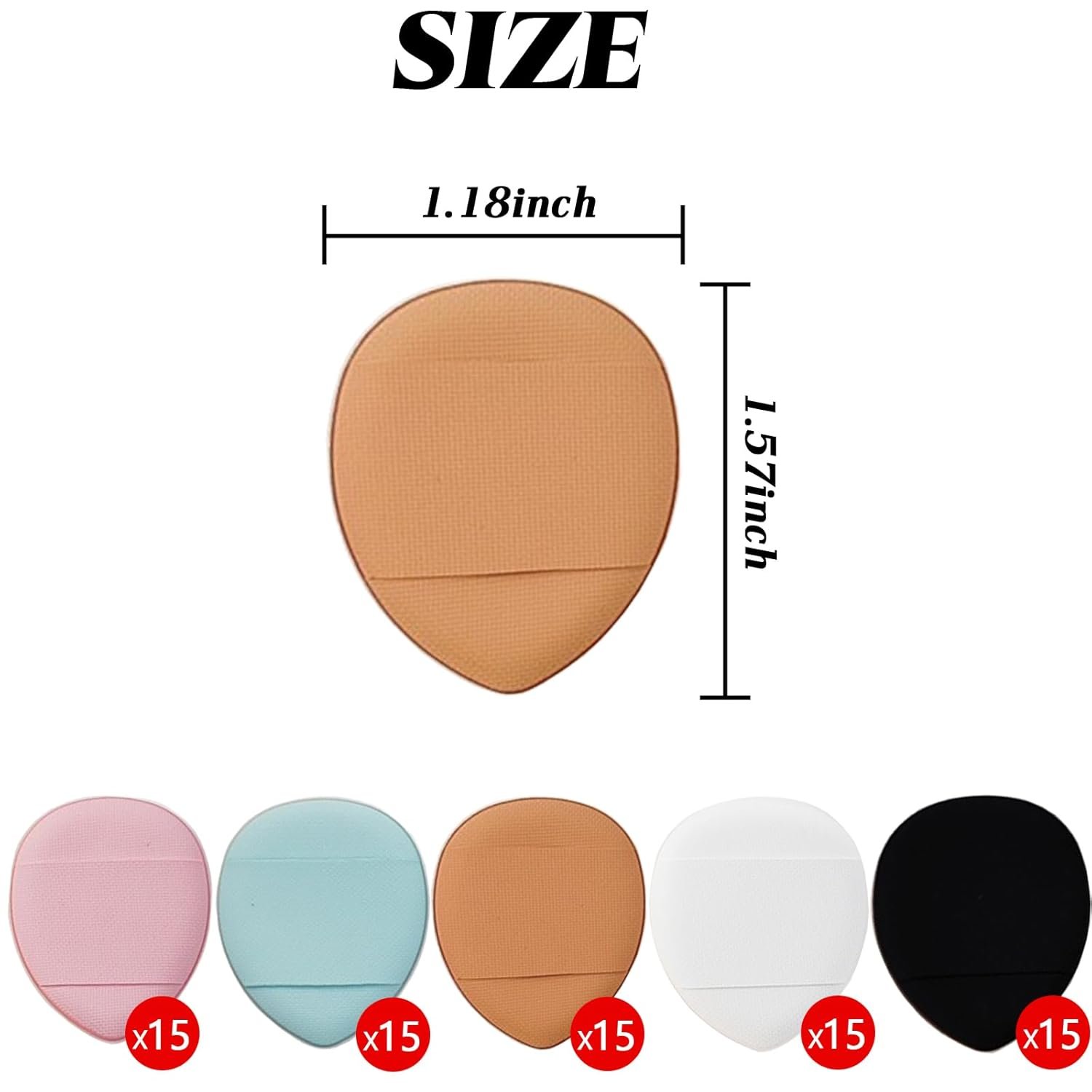 75PCS Finger Powder Puff Mini Makeup Sponge Soft Beauty Makeup Blender Puff for Foundation, Face Powder, Under Eye Setting, Concealer, Repair Cream, Cosmetic Tool - Image 2