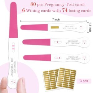 80Pcs Scratch off Pregnancy Test Kit Baby Shower Games with 6 Winners Baby Shower Scratch Off Game for Party Activities Supplies
