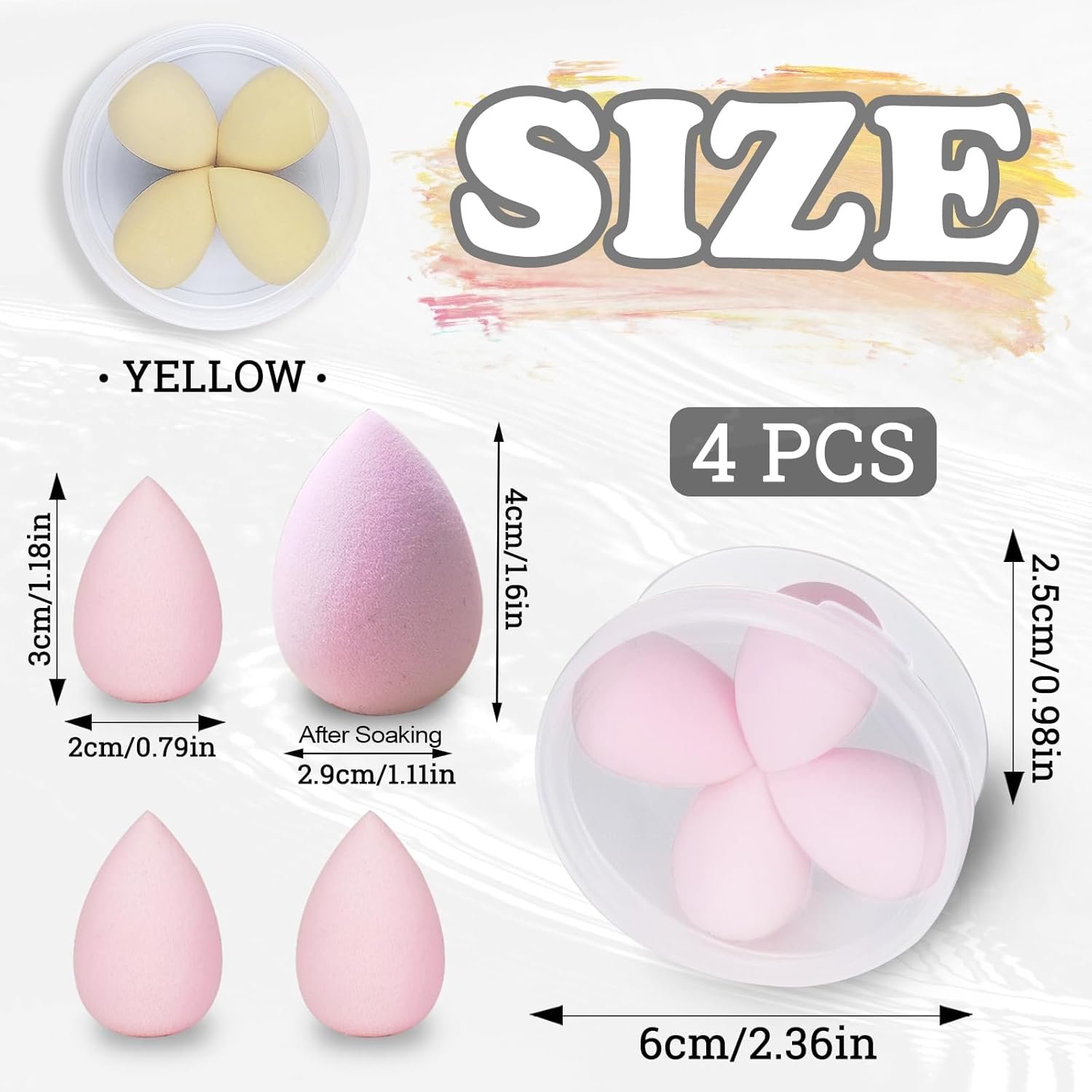 8PCS Mini Beauty Blender, Latex Free Soft Bounce Dual Purpose Small Makeup Sponges with Travel Boxes, No Irritating Makeup Egg for Concealer, Blusher, Foundation, Shadow (Pink+Nude) - Image 2