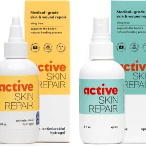 Active Skin Repair - First Aid Natural & Non-Toxic Healing Ointment & Antiseptic Spray for Minor Cuts, Wounds, Scrapes, Rashes, Sunburns, and Other Skin Irritations (Bundle, Combo, 3 oz Each)