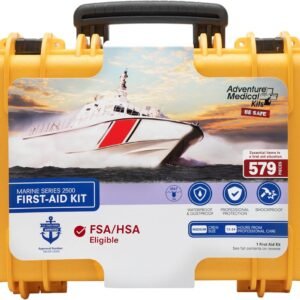 Adventure Medical Kits Marine Series Medical Kit - 2500 - Boat First Aid Kit For Medium Crews 24 Hours From Care - Includes Emergency Medical Supplies Like Bandages, Medicine, Guide Book & More