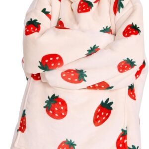 Aemilas Wearable Blanket Hoodie - Warm Sherpa Blanket Sweatshirt as Gifts for Adult Women Mom Men, One Size Fits All