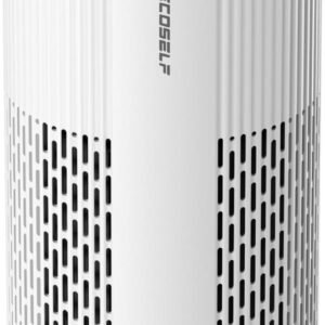 Air Purifiers for Home Large Room Cover Up to 1500 Ft² with True HEPA Filter, 20dB Sleep Mode, 360° Air Intake & Outlet, Air Cleaner for Bedroom Pets, 7 Color Light, HAP604, Bright White