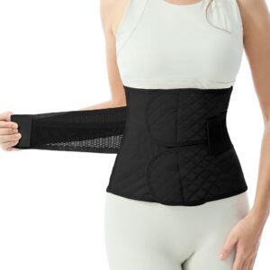 Allaugh Postpartum Belly Band for Women: Abdominal Binder Post Surgery C Section Waist Trainer, Soft Fabric Abdominal Wrap for All Day, Comfort Non-Itchy, After Birth Recovery Easy Put On and Take Off