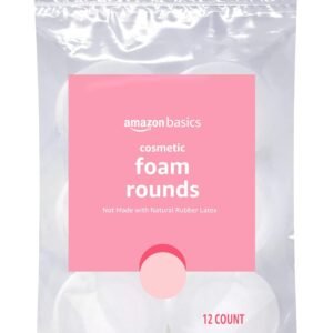 Amazon Basics Cosmetic Foam Rounds, 12 Count, Pack of 1