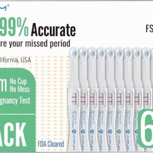 Amplim HCG Early Detection Pregnancy Test Bulk Stick 6-Days Sooner, Extra Sensitive 10 MIU/mL, Midstream 2-Sec Easy Home Tests, 99.99% Accurate Result (15 Pack)