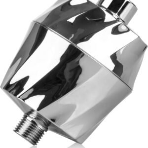 AquaBliss HD Revitalizing Shower Filter - Latest High Output Filtration. 2x Vitamin C, Minerals for Luscious Hair, Skin & Nails - KDF/CS/VC for Reduced Chlorine, Sediment & Metals - Chrome (SF400)