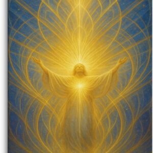 ArtHalls Gallery Rebirth of Light Modern Abstract Wall Art Ready to Hang 20″×16″ Canvas Printed in USA for Home or Office Décor