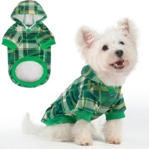 BEAUTYZOO Dog Hoodie Sweaters for Small Medium Large Size Dogs Girls Boys- Premium Quality, Ultra Soft, Superior Comfort Fit, Fleece Lined Hooded Sweatshirt- Cold Weather Pet Clothes Winter Coat,Plaid