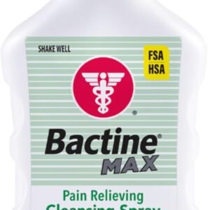 Bactine Max Pain Relieving Antiseptic Spray with Lidocaine, First Aid Pain + Itch Relief, No-Sting, Kills 99% of Germs*, 5oz
