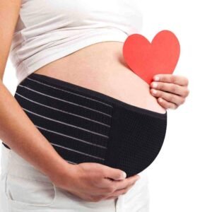 Belly Band for Pregnancy Maternity Belt Pregnancy Support Belt Bump Band Abdominal Brace Belt - Relieve Lower Back, Pelvic and Hip Pain (Black/One size)