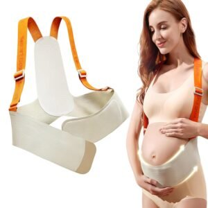 Belly Bands for Pregnant Women - Breathable Pregnancy Belly Support Belt with Adjustable Straps, Back Support, Pregnancy Waist Support Belt (Large)