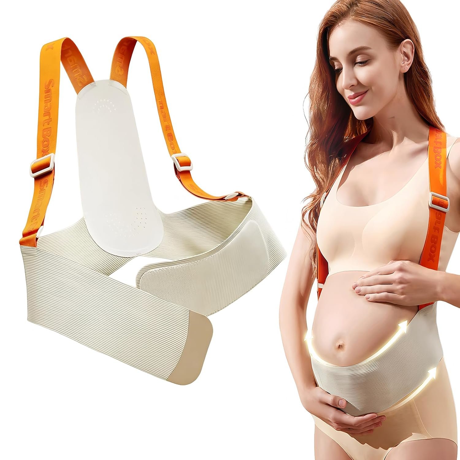 Belly Bands for Pregnant Women - Breathable Pregnancy Belly Support Belt with Adjustable Straps, Back Support, Pregnancy Waist Support Belt (Large)