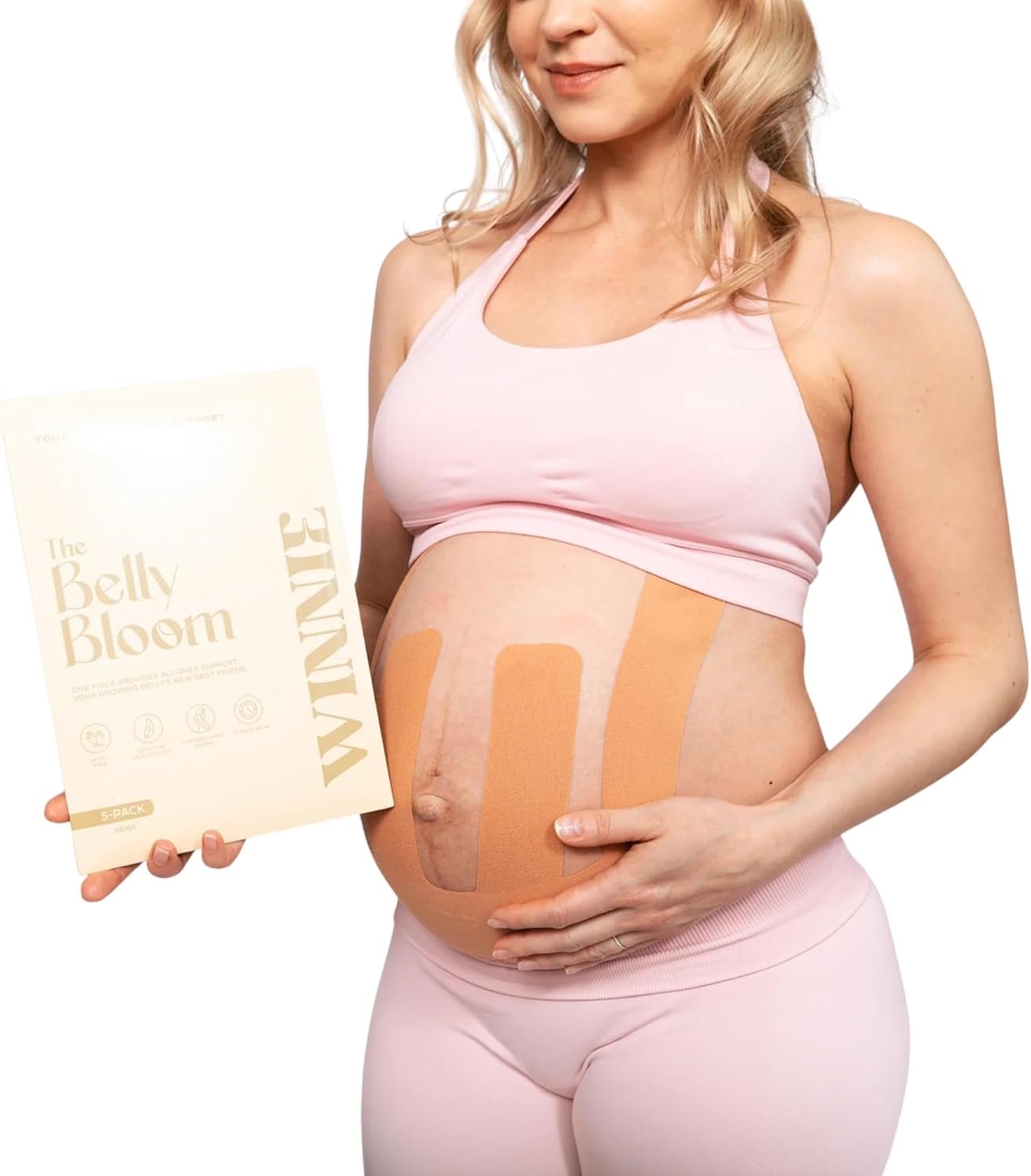 Belly Bloom Kinesiology Tape for Pregnancy (Beige)