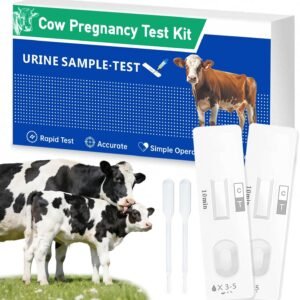 Bovine Pregnancy Test Kit (2 Tests) | Vet-Approved Urine Test for Cows | Detect Early Pregnancy in 5-10 Minutes | No Vet Visit Needed | Ideal for Small Farms & Homesteaders | Safe, Accurate & Easy