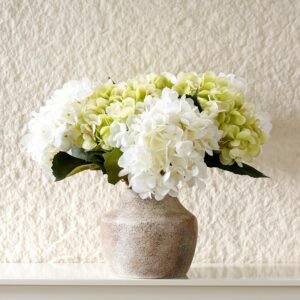 Ceramic Rustic Flower Vase, 5.12 Inch Pottery Modern Vase for Shelf, Tabletop, Vintage Farmhouse Home Decor for Coffee Table, Living Room, Mantle, Fireplace, Entryway