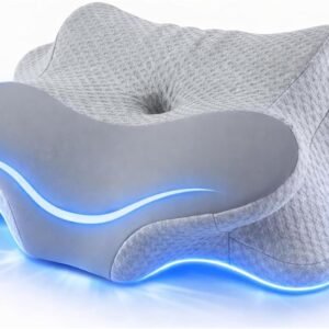 Cervical Neck Pillow - Memory Foam Pillow for Pain Relief Sleeping, Ergonomic Neck Support Contour Pillows for Side Back Stomach Sleepers,Orthopedic Breathable Pillowcase (Gray)