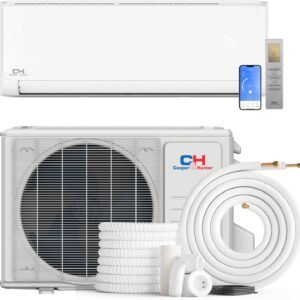 Cooper & Hunter Olivia Series 12,000 BTU 115V Mini Split AC/Heating System, Ductless Wall Mount - 23.2 SEER2 Inverter - Smart Kit & 16FT Installation Kit Included - Pre-Charged