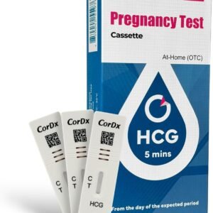 CorDx Early Detection Pregnancy Test Kit, Urine Tests for Easy At Home hCG Level Testing, Tester for Pregnant Women, Clear, Fast and Reliable Result with Over 99% Accuracy, 3 Pack Cassettes