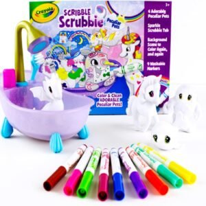 Crayola Scribble Scrubbie Peculiar Pets, Washable Pet Grooming Toy Set for Kids, DIY Toddler Arts & Crafts, Gifts for Girls & Boys, Ages 3+