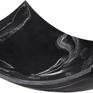 Creative Scents Black Marble Look Decorative Bowl, Coffee Table Decor for Living/Dining Room, Modern Black Catch-All Key Dish Decorations for Entryway, Black Decor - Fruit Bowl for Kitchen Counter