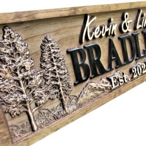 Custom Cabin Sign | Personalized Wood Sign | Cabin & Mountain Decor | Man Cave & Lake House Decor | Rustic 3D Cottage Sign | Family Name Sign