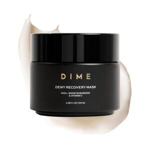 DIME Beauty Dewy Recovery Mask - Overnight Face Mask With Snow Mushroom Extract, NAD+, Vitamin C - Replenish Moisture, Restore Glow, Hydrating Face Mask 3.38 oz/100 mL